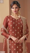 Kalika By Vinay Kuleesh Gold Silk Designer Salwar Suits Suppliers In India
